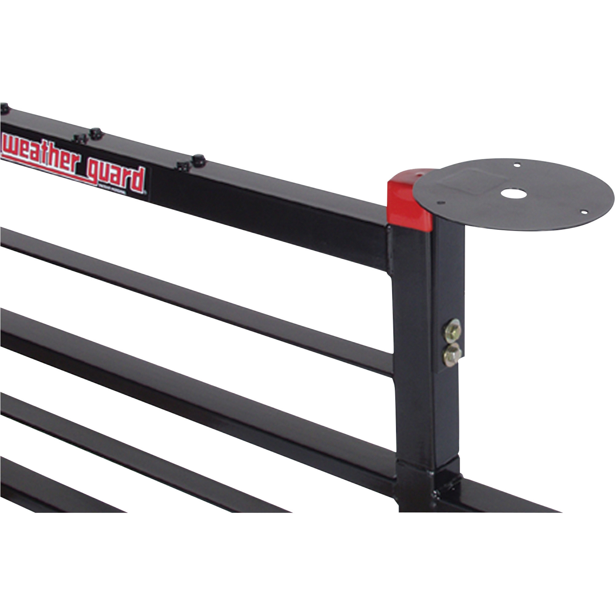 Weather Guard Protect-A-Rail Headache Rack Ladder Mount, Round Side-Access Base, Black, Model# 1919